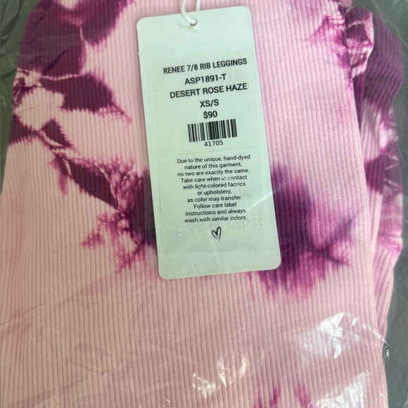 avocado Pants - Avocado Renee 7/8 Rib Leggings Tie-Dye NEW S